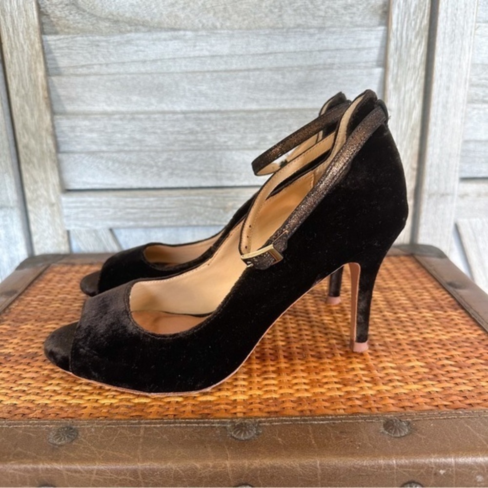 SACHA LONDON KIARA BROWN VELVET/GOLD METALLIC